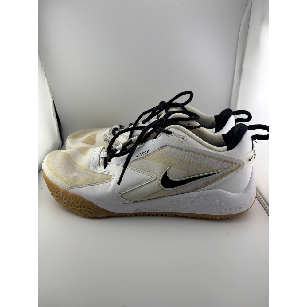 Nike Air Zoom Hyperace 3 Mens Volleyball Shoes White Black FQ7074-101 Size 12.5